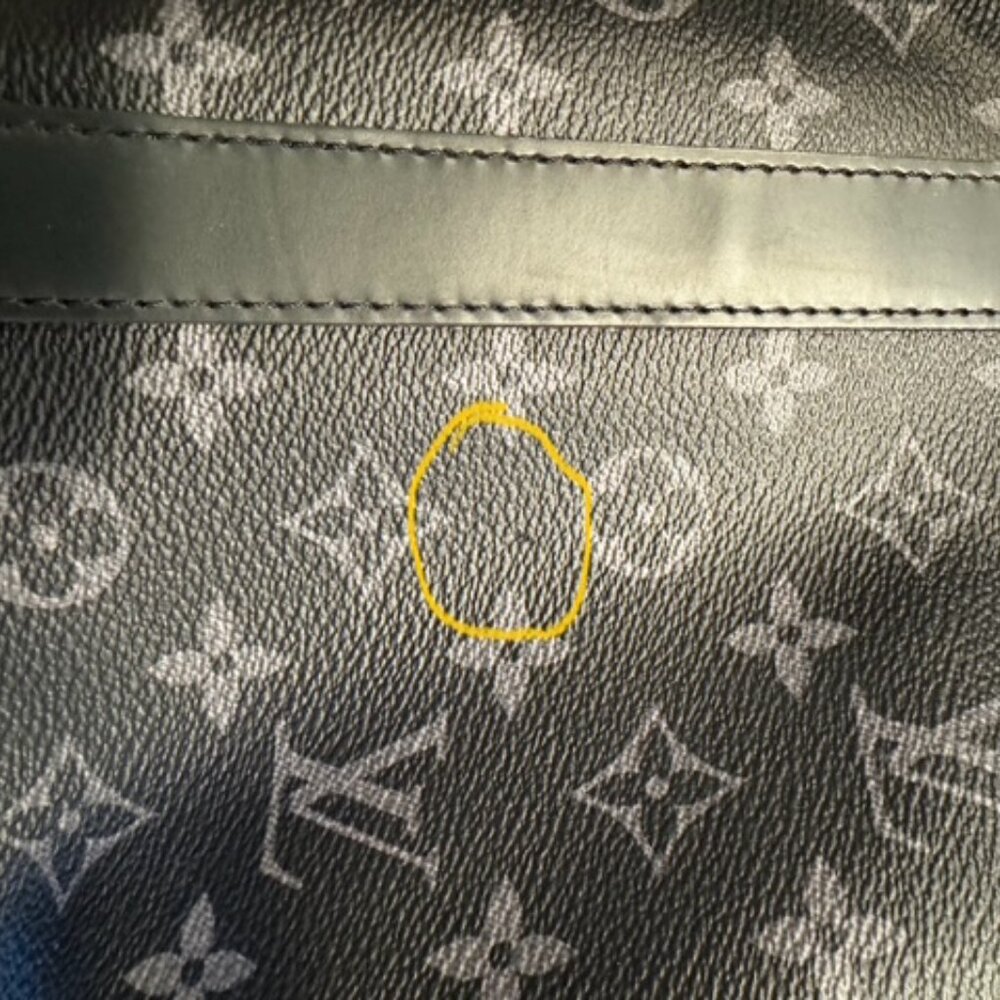 Louis Vuitton Keepall Bandouliere 55 Monogram Eclipse Duffle Bag - Picture 10 of 11